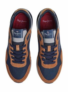 Sapatilhas Pepe Jeans London Forest Azul Marinho Homem