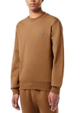 Sweat Lacoste Atemporal Marrom para Homem