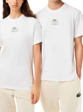 T-Shirt Lacoste Efeito 3D Branco Homem Mulher