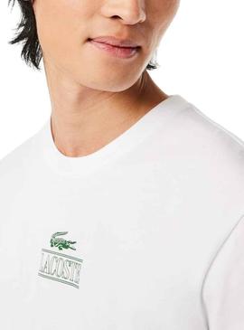 T-Shirt Lacoste Efeito 3D Branco Homem Mulher