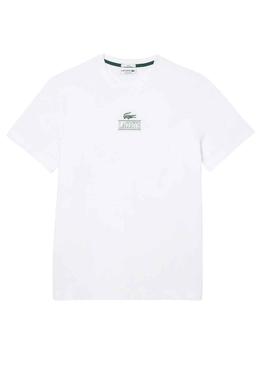 T-Shirt Lacoste Efeito 3D Branco Homem Mulher