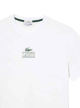 T-Shirt Lacoste Efeito 3D Branco Homem Mulher
