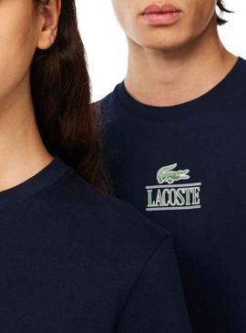 T-Shirt Lacoste Efeito 3D Azul Marinho Homem Mulher