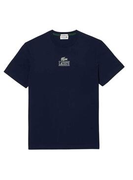 T-Shirt Lacoste Efeito 3D Azul Marinho Homem Mulher