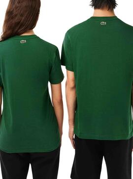 T-Shirt Lacoste Efeito 3D Verde para Homem Mulher
