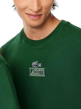 T-Shirt Lacoste Efeito 3D Verde para Homem Mulher
