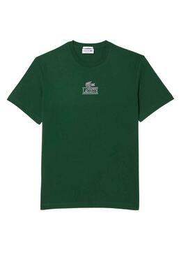 T-Shirt Lacoste Efeito 3D Verde para Homem Mulher