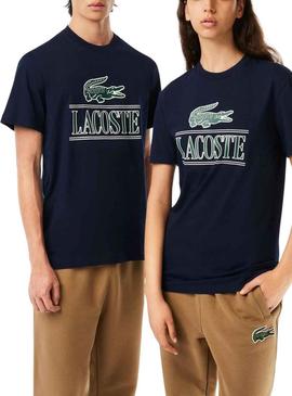 T-Shirt Lacoste executa grande Azul Marinho Homem Mulher