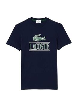 T-Shirt Lacoste executa grande Azul Marinho Homem Mulher