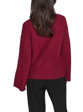 Camisola Vila Vivimalina Rollneck Bordeaux para Mulher