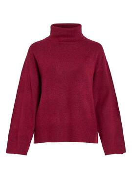 Camisola Vila Vivimalina Rollneck Bordeaux para Mulher