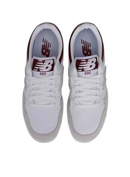 Sapatilhas New Balance 480 Branco e Bordeaux