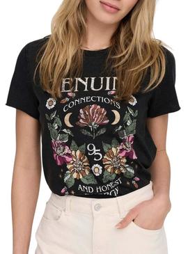 T-Shirt Only Lucy Reg Preto para Mulher