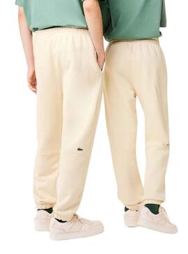 Calças Lacoste Jogger Felpa Bege Homem Mulher