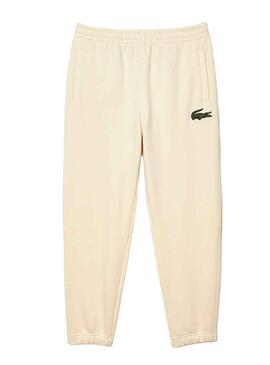 Calças Lacoste Jogger Felpa Bege Homem Mulher