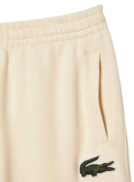 Calças Lacoste Jogger Felpa Bege Homem Mulher
