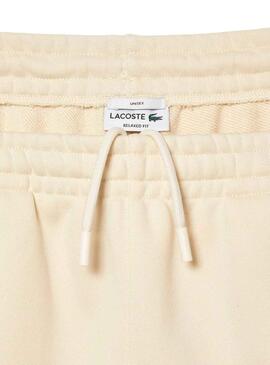 Calças Lacoste Jogger Felpa Bege Homem Mulher