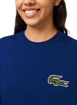 T-Shirt Lacoste Loose Fit Azul Homem Mulher