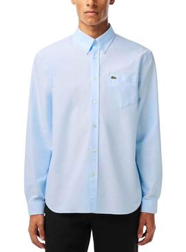 Camisa Lacoste Casual Oxford Azul para Homem