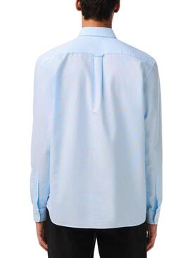 Camisa Lacoste Casual Oxford Azul para Homem