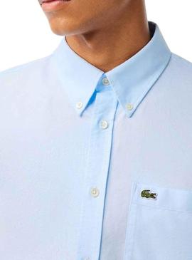 Camisa Lacoste Casual Oxford Azul para Homem