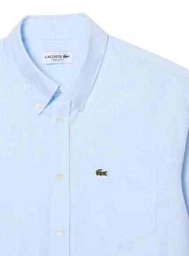 Camisa Lacoste Casual Oxford Azul para Homem