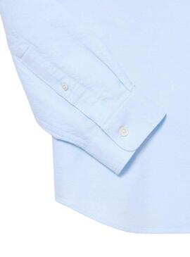 Camisa Lacoste Casual Oxford Azul para Homem