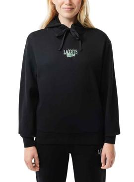 Sweat Lacoste Jogger Capuz Preto para Mulher