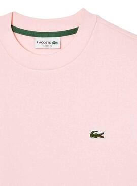 Sweat Lacoste Algodón Cepillado Rosa Homem
