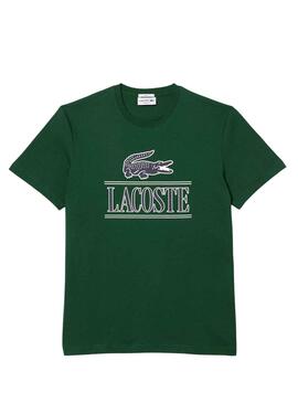 T-Shirt Lacoste Runs Large Verde Homem Mulher