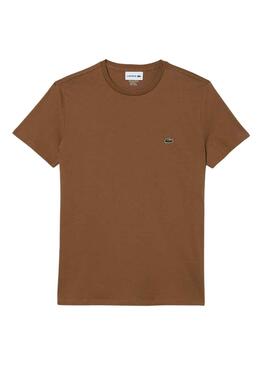 T-Shirt Lacoste Prima Premium Marrom para Homem