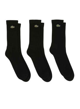 Maias Lacoste Pack 3 Preto para Homem