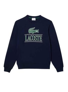 Sweat Lacoste Bandera 3D Azul Marinho Homem Mulher