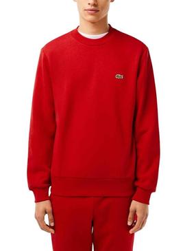 Sweat Lacoste Atemporal Vermelho para Homem