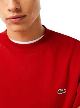 Sweat Lacoste Atemporal Vermelho para Homem