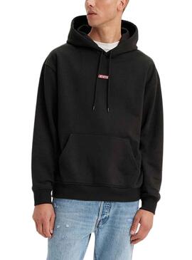 Sweat Levis Relaxed Baby Preto para Homem