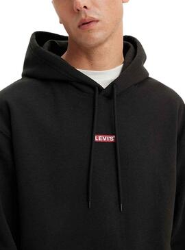 Sweat Levis Relaxed Baby Preto para Homem