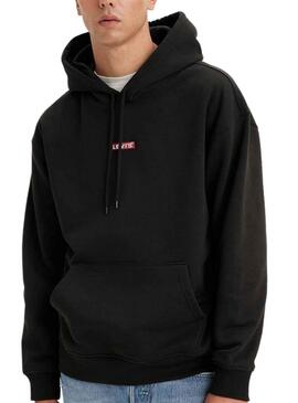 Sweat Levis Relaxed Baby Preto para Homem