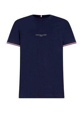 T-Shirt Tommy Hilfiger Tipped Azul Marinho para Homem