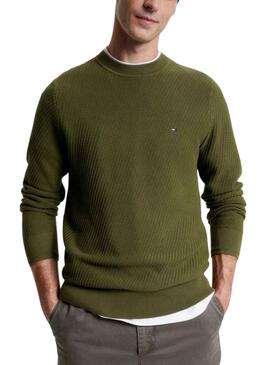 Camisola Tommy Hilfiger Retangular Verde Homem