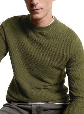 Camisola Tommy Hilfiger Retangular Verde Homem