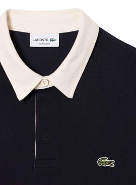 Polo Lacoste Rugby Azul Marinho para Homem