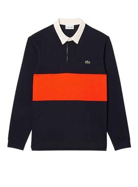 Polo Lacoste Rugby Azul Marinho para Homem