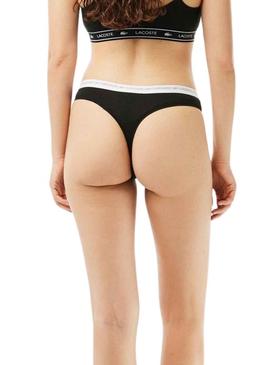 Pack 3 Tangas Lacoste String Preto para Mulher