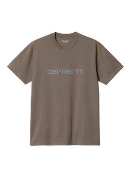 T-Shirt Carhartt Script Marrom para Homem