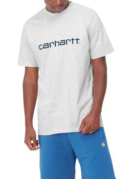 T-Shirt Carhartt Script Cinza para Homem