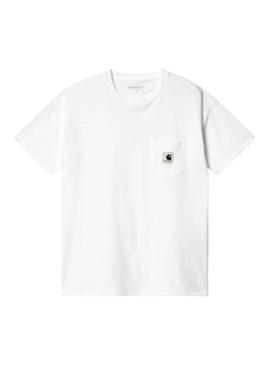 T-Shirt Carhartt Pocket Branco para Mulher Homem