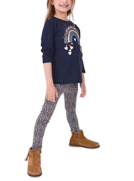 Set Mayoral Leggings Azul Marinho para Menina