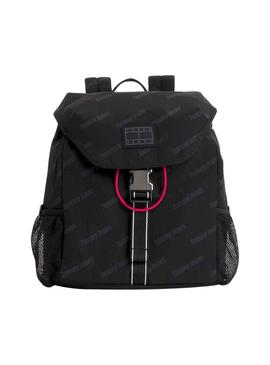 Mochila Tommy Jeans Skater Logos Preto para Mulher