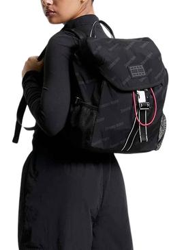 Mochila Tommy Jeans Skater Logos Preto para Mulher